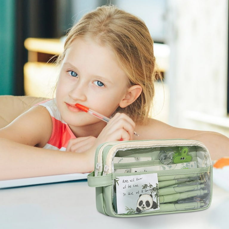 HOARBOEG Clear Pencil Case Practical and Transparent Pencil Case