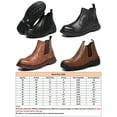 thumbnail image 2 of Woobling Chaussures de Travail pour Hommes Anti-collision Mode de Travail Bottillons à Embout d'Acier Imperméables Brun Style B 5.5, 2 of 5