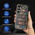 thumbnail image 4 of FKBRCL4U Compatible with Samsung Galaxy S24 Case Retro Vintage Dark Bookshelf Plants Pattern for Girl Full Body Design Soft Silicone Drop Shock Scratch Protection, 4 of 7