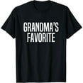 thumbnail image 2 of 100% Cotton Grandma's Favorite Unisex-Adults Black Vacation Letter Print T-Shirt S, 2 of 5