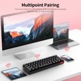 thumbnail image 2 of 61-Key Compact Mechanical Keyboard with Blue Switch, RGB Backlight (12 Effects), BT 5.0/Wired Dual Mode, 3 Device Multi-Pairing, N-Key/6-Key Rollover, Hot-Swappable Design, 1000mAh Battery, Black -, 2 of 6