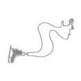 thumbnail image 2 of 8 colgantes de cristal con dije de patín de hielo y cadena de plata de 18 pulgadas para mujeres y hombres --- Código de producto 39119, 2 of 5