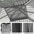thumbnail image 4 of GARTOO 8.5 x 8.5 Ft. Outdoor Double Steel Roof Hardtop Gazebo, Patio Aluminum Frame Gazebos with Netting and Curtains for Garden, Backyard, 4 of 9