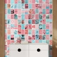 thumbnail image 3 of Idea4wall 2pcs Trendy Pink & Blue Lifestyle Chic and Vibrant Wall Murals, Removable Self-Adhesive Stick Wallpaper Large Wall Stickers for Home Decorative, 48"x108", 3 of 5
