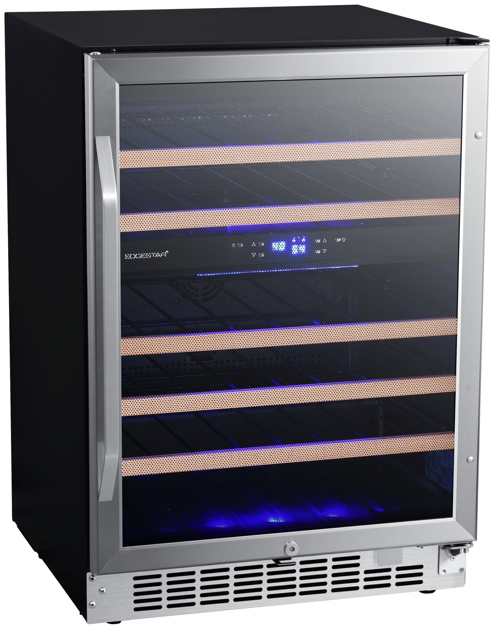 Edgestar Cwr462dz 24" Wide 46 Bottle BuiltIn Dual Zone Wine Cooler Stainless Steel Walmart
