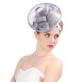 thumbnail image 5 of Fashion Wedding Women Fascinator Penny Mesh Hat Ribbons And Feathers Party Hat, 5 of 5