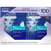 Crest 3D White Whitestrips 1 Hour Express Teeth Whitening Value Pack, Buy 1 Get 1 Free