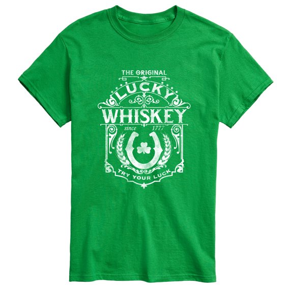 Instant Message - Lucky Irish Whiskey Short Sleeve Graphic T-Shirt