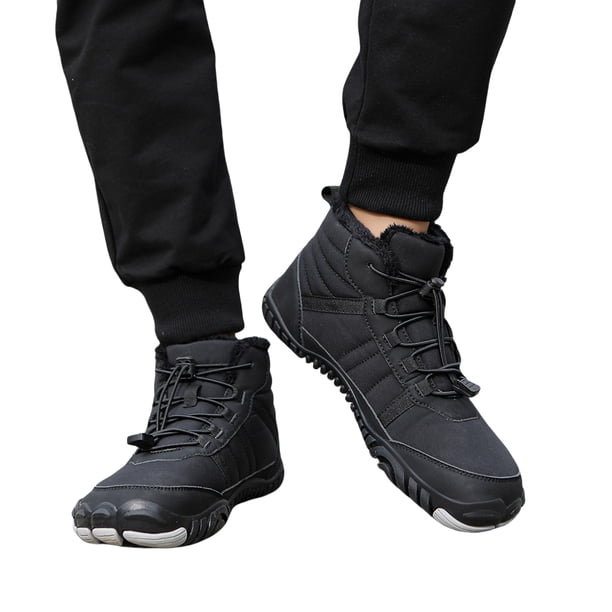 Botines Casuales Invierno Botas Nieve Descalzas Con Forro Piel Ligero para Hombres Y Mujeres