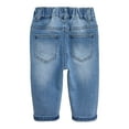 thumbnail image 5 of KIDSCOOL SPACE Infant Jeans,Baby Toddler Elastic Waist with D-ring Stretch Denim Pants,Light Blue,12-18 Months, 5 of 6