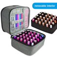 thumbnail image 2 of Detachable 2 Tier Nail Polish Organizer - Holds 40 Bottles (15ml - 0.5 fluid oz), Nail Polish Case with Tool Storage Pouch(Black), 2 of 3