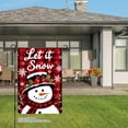 thumbnail image 3 of JOOCAR Let It Snow Snowman Plaid Garden Flag for Winter Christmas Home Outdoor Garden Yard Door Decor 12x18 inch, 3 of 5