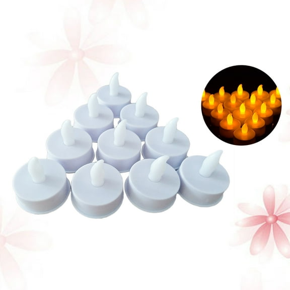 NIAIZEK Unscented LED Tea Light Candles Flickering White Set of Indoor Table Decor and Eye-Friendly Ambiance