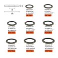 thumbnail image 3 of 110 Pcs Oil Seal Washer M6 M8 M10 M12 M14 M16 M18 M20 Rubber Bonded Seal Oil Gasket Metal Sealing Washer YEMAA, 3 of 5
