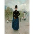 thumbnail image 2 of Vicente Gomez Y Plasent 11x14 Black Ornate Wood Framed Double Matted Museum Art Print Titled: La Parisienne (1886), 2 of 5
