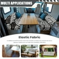 thumbnail image 5 of FOR U DESIGNS Hibiscus Black Print 3 Pcs RV Dinette Cushion Covers Stretch Camper Cushion Slipcover Sofa Furniture Protector Include 1 Backrest Cover 1 Bench Cover and 1 Pillowcase, 5 of 8