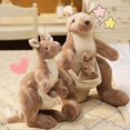 thumbnail image 4 of 28-35Cm Kangaroo Plush Toy 3D Padded Mother And Child Kangaroo Gift Decoration, 4 of 5