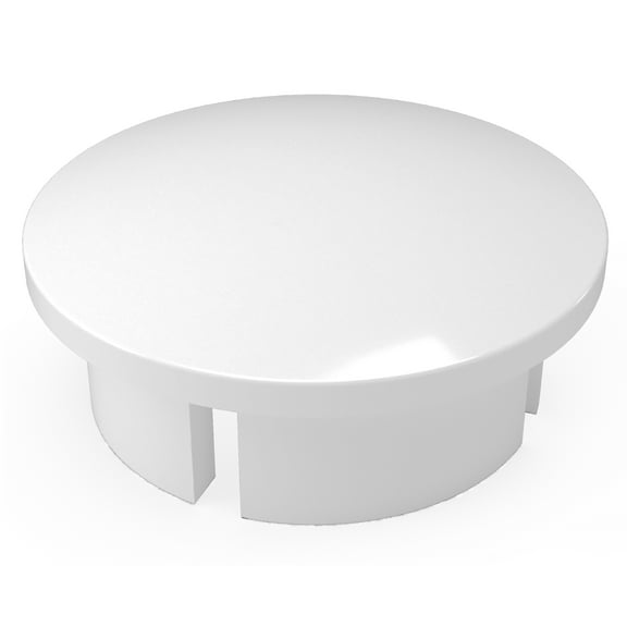 FORMUFIT F001IDC-WH-10 PVC Internal Domed End Cap, Furniture Grade, 1" Size, White, 10-Pack