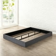 Zinus Upholstered 7.5" Metal Box Spring with Wood Slats, Queen