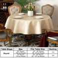 decorUhome Heavy Duty Vinyl Tablecloth, Waterproof Round Table Cloth