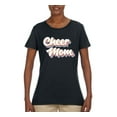 thumbnail image 2 of Wild Bobby Retro Cheer Mom Girl Sports Women Graphic Tee, Black, Small, 2 of 5