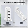 thumbnail image 3 of Charging Station for Multiple Devices Upoy, USB Hub with 5 USB+1 Type C Ports Total 60W, Charging Blocks Fast Charging, 3 of 6