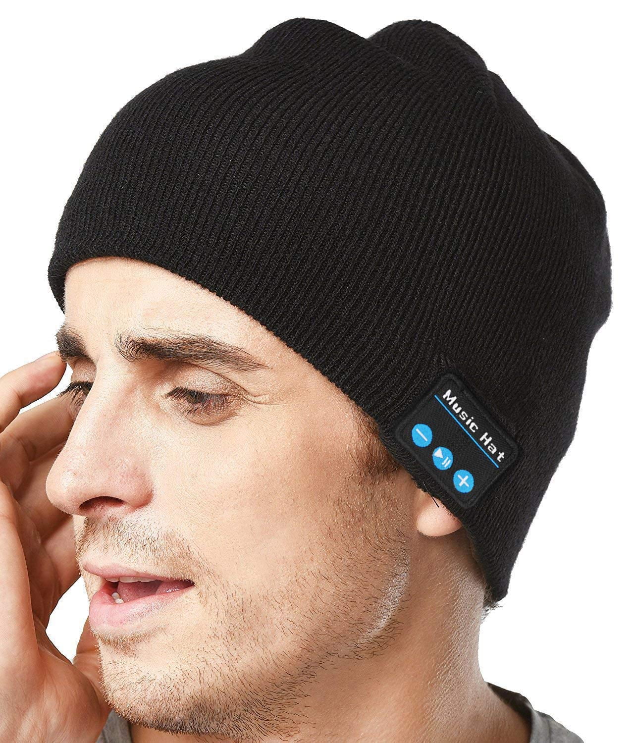 N/D Bluetooth Beanie Hat Knit Cap,Wireless Headset Music Hat,Tech Gifts for Man Women
