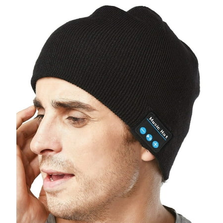 Upgraded Unisex Knit Bluetooth Beanie Hat Headphones V4.2 Unique Christmas Tech Gifts for Men/Dad/Women/Mom/Teen Boys/Girls Stocking Stuffer w/Built-in Stereo Speakers (Best Mens Stocking Stuffers)