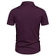 thumbnail image 3 of Los Hombres de Manga Corta Botón Arriba Camisa de Negocios Casual Color Sólido Botón Solapa Camisa de Moda, Poliéster con Corbata, Lavado de Manos, 3 of 7