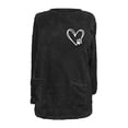 thumbnail image 3 of Qertyioot Hauts Grande Taille pour Femmes, Blouse à Manches Longues Chaude pour Femmes à Col Rond et d'Hiver, Ample, Imprimée, avec Poche, 3 of 3
