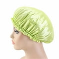 thumbnail image 1 of Coiffure Imitation Soie Dentelle Casquette Ronde Bonnet de Sommeil Bonnet de Chimiothérapie Beauté et Coiffure Extra Large Bonnet de Satin Réglable Réversible Bonnet de Couchage Bouclé Cheveux Naturels, 1 of 8