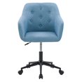 thumbnail image 1 of CorLiving Natasha Upholstered and Button Tufted Adjustable Height Adult Task Chair with Arms, 1 of 9