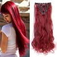 thumbnail image 2 of SAYFUT 17"-24" Curly Clip in Synthetic Hair Extensions, Style T8-C, Full Head 8 Pieces 18 Clips, 140g-145g, 2 of 4