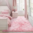 thumbnail image 5 of Socofuz Super Soft Fluffy Rug for Bedroom,4x6 Tie-dye Pink Anti-Skid Plush Floor Carpet for Living Room Bedroom Home Decor, 5 of 7