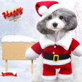 thumbnail image 5 of RV Disfraz de Papá Noel para perro, ropa para mascotas, abrigo de invierno con capucha, ropa para perros, ropa para mascotas, Chihuahua, Yorkshire, caniche (X-pequeño) oso de fresa Electrónica, 5 of 5