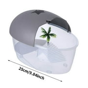 Small Aquarium Turtle Tank Reptile Terrarium Basking Island with for Pet Supplies