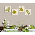 thumbnail image 2 of Green Leaf Wall Art Botanical Wall Decor Plants Leaves Print Painting Vintage Pictures for Bedroom Living Room Bathroom Office Framed Artwork (16'''' x 16'''' x4), 2 of 6