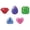 5 PCS#6, variant on Squeeze Jelly Gems Squishy Stress Ball, Sparkly Gem Squishy Fidget Toys for Anxiety Relief, Jelly Squishy Sensory Toy with Glitter Fill (Rose Quartz Heart)