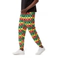 thumbnail image 1 of Puntoco Pantalones holgados con bolsillos y cordón de gran tamaño con estampado para hombre, 1 of 7