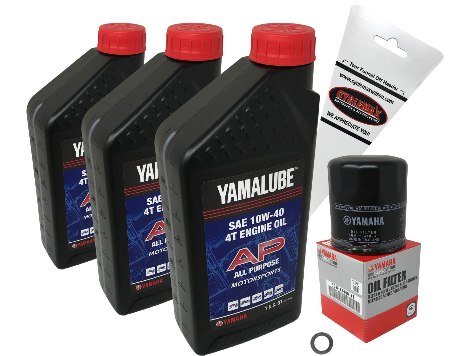Cyclemax Oil Change Kit for 20042006 Yamaha BRUIN 350 4x4 with 10W40