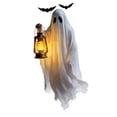 thumbnail image 2 of Spooky Ghost Halloween Wall Stickers, Large Removable Ghost Bat Window Decals, Vintage Oil Painting Style Halloween Door Wall Decor for Fall Party Haunted House Indoor Decorations,C, 2 of 8