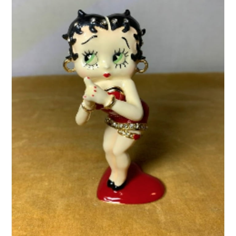 Betty Boop Limited Edition Figurine, Collectable Red Heart