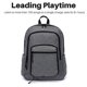 thumbnail image 4 of Mochila con altavoz Bluetooth Super Real Business con altavoces de 20 vatios y subwoofer para fiestas, festivales y playa. Recargable, funciona con iPhone y Android (gris), 4 of 5