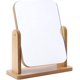 thumbnail image 1 of Espejo de maquillaje de sobremesa giratorio de 360 grados YUANXCMXG Espejo rectangular grande independiente de madera transparente, 1 of 5
