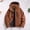 Brown, variant on Men Jacket Casual Fashion Solid Color Long-Sleeved Hooded Zipper Pocket Stormtrooper Jacket Windbreaker Hooded Raincoat Jacket