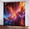 Blackout Curtains Colorful Space Shining Stars 3D Printed, Window ...