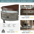 thumbnail image 5 of Gray Console Table with 4 Drawers, Atumon Sofa Side Table, Vintage Curved Entryway Table, Wood Console Table Furniture, Sideboard Buffet, Modern Console Table for Living Room Entryway Hallway, 5 of 10