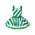 thumbnail image 2 of YUUMIN Girls Miss Santa Dance Dress Wide Straps Candy Cane Tutu Party Gown Green 4, 2 of 7