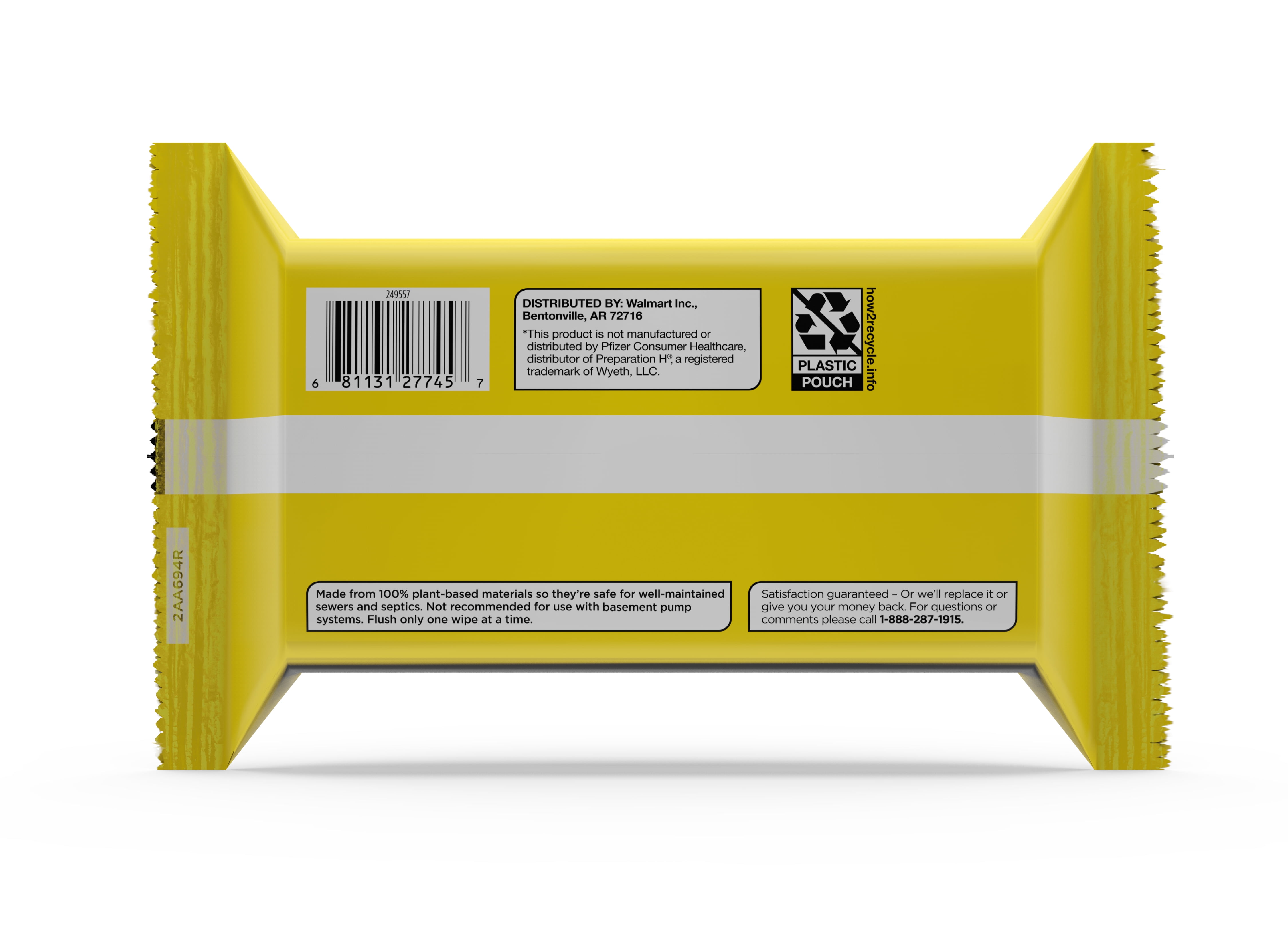 Equate Flushable Hemorrhoidal Medicated Wipes, 48 Count
