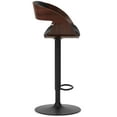 thumbnail image 4 of Simpli Home Archer Bentwood Adjustable Swivel Bar Stool In Black Vegan Faux Leather, 4 of 11